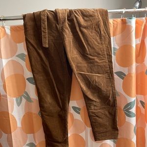 Corduroy-esk pants. Super comfy. Great shape.